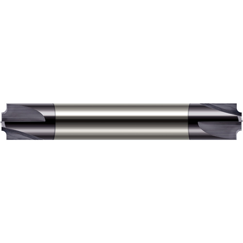 Corner Rounding End Mills - 0.0470″ (3/64″) Radius × 0.0580″ Pilot Diameter Carbide 5° Flare Corner Rounding End Mill DE, 4 Flutes, AlTiN Coated