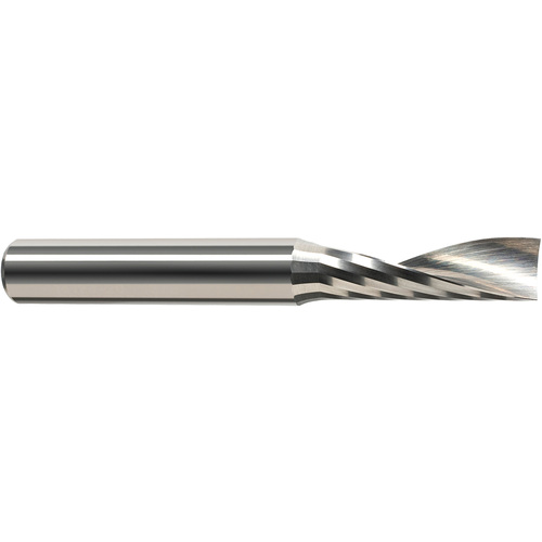 End Mills for Plastics - Single Flute - 0.1250″ (1/8″) Cutter Diameter × 0.2500″ (1/4″) Length of Cut Carbide Square Upcut End Mill for Plastic, 1 Flute