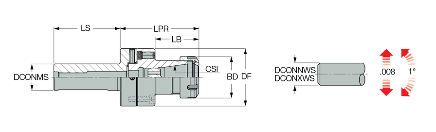 ‎ADJ ST1-1/4 D2.756 ER32